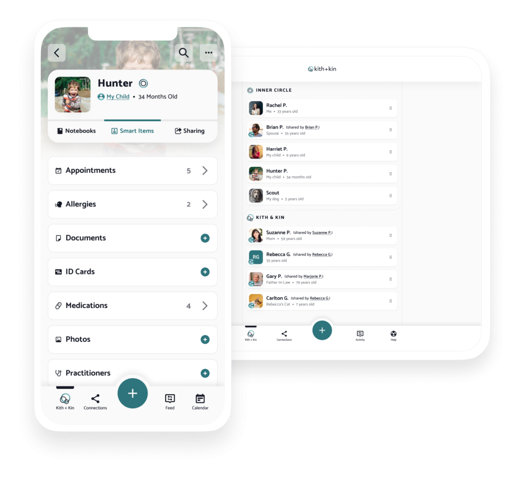 kith + kin health management app